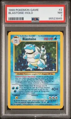 POKEMON TCG BLASTOISE 2/102 PSA 7 BASE SET HOLO 1999 - Image 1