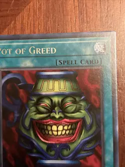 Yugioh LOB-EN119 Pot Of Greed Rare 25th Anniversary NM - Image 2