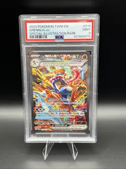 Greninja ex 2024 Pokemon Twilight #214 *Special Illustration Rare* Holo PSA 9 - Image 1