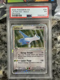 2003 Pokemon Ex Latios Ex Holo Dragon #94/97 PR PSA 1 ☝ - Image 1