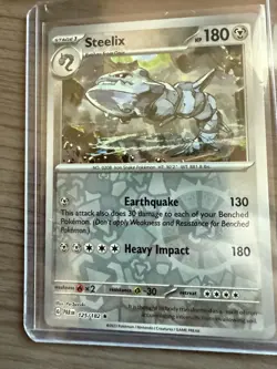 Pokemon TCG Steelix Paradox Rift 125/182 Reverse Holo Rare Card - Image 1