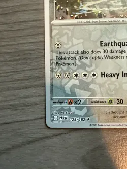 Pokemon TCG Steelix Paradox Rift 125/182 Reverse Holo Rare Card - Image 5