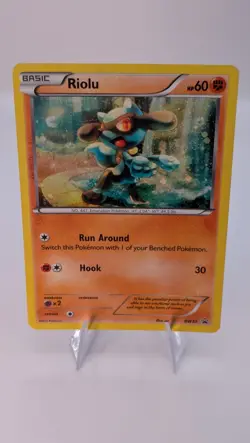Pokemon Card Riolu BW33 Black Star Promo Non Holo LP - Image 1