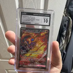 CGC 10 Team Rocket's Moltres ex 124/098 Sv10 SAR Holo Japanese 2025 - Image 4