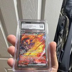 CGC 10 Team Rocket's Moltres ex 124/098 Sv10 SAR Holo Japanese 2025 - Image 5