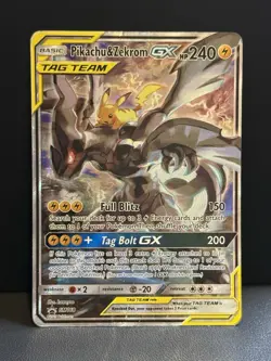 Pikachu & Zekrom GX SM168 Promo CONDITION SEE PICS - Pokemon TCG - Image 1