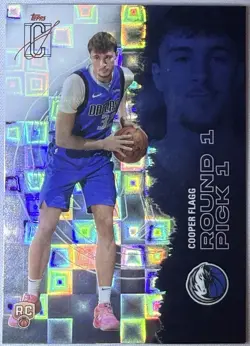 2025 Topps Signature Class Cooper Flagg Pandora Refractor Rookie Card Mavericks - Image 1