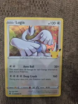 Pokemon TCG Lugia 022/025 Celebrations 25th Stamped Rare Holo Card NM Condition - Image 1