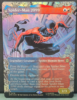 Spider-Man 2099 216 BORDERLESS FOIL Marvel Card MTG Game Magic NM TCG Near Mint - Image 1