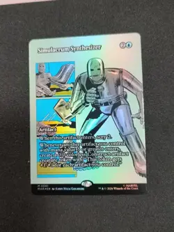 Simulacrum Synthesizer - 61 - MTG: Marvel Super Heroes -Borderless Showcase FOIL - Image 1