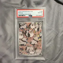 2025 POKEMON BLK EN-BLACK BOLT ILLUSTRATION RARE #148 PIDOVE PSA 8 - Image 1