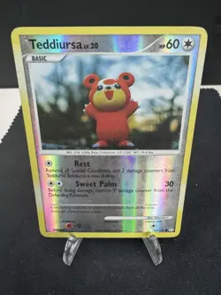 2007 Pokemon/Nintendo Teddiursa Mysterious Treasures 105/123 Reverse Holo HP/DM - Image 1
