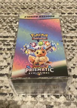 Pokemon Prismatic Evolutions Booster Bundle Display Case Sealed in Acrylic Case - Image 1