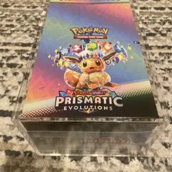 Pokemon Prismatic Evolutions Booster Bundle Display Case Sealed in Acrylic Case - Image 3