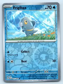 Frigibax 017/091 Common Paldean Fates Pokemon Reverse Holo Near Mint - Image 1