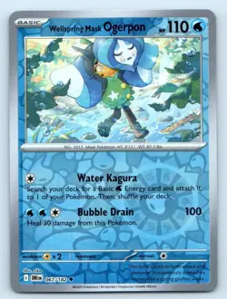 Wellspring Mask Ogerpon 067/182 Uncommon Destined Rivals Pokemon Reverse Holo NM - Image 1