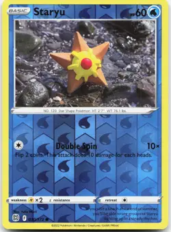 Staryu 030/172 Common Brilliant Stars Pokemon Reverse Holo NM/M - Image 1
