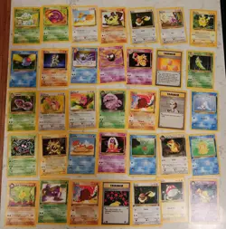 Pokemon Lot 36 Mp/Lp Cards: 8 1st Editions, 1 Promo, 1 Shadowless - Image 1