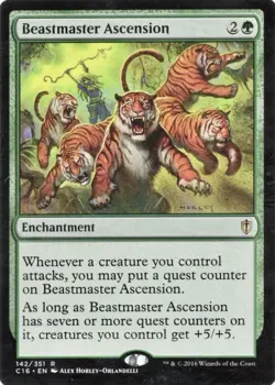 Beastmaster Ascension Commander 2016 142/351 MTG Magic The Gathering VLP/NM Card - Image 1