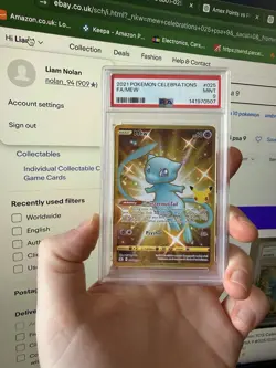 Pokemon Card | PSA 9 English Celebrations Mew 025/025 Full Art Gold 2021 - Image 1