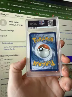 Pokemon Card | PSA 9 English Celebrations Mew 025/025 Full Art Gold 2021 - Image 2