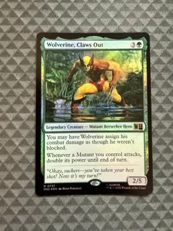 MTG Wolverine, Claws Out #0737 Foil Rare Commander: Marvel Super Heroes (MSC) - Image 1