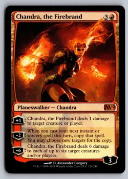 Chandra, the Firebrand 124 Mythic Magic 2012 (M12) Magic: The Gathering LP - Image 1