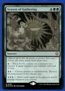SEASON OF GATHERING FOIL BLOOMBURROW BLB MYTHIC SORCERY MTG 192 - Image 1