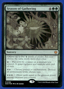 SEASON OF GATHERING FOIL BLOOMBURROW BLB MYTHIC SORCERY MTG 192 - Image 2