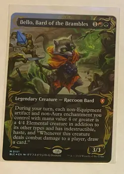 Bello, Bard of the Brambles - Raised Foil - Borderless Near Mint, English MTG - Image 1
