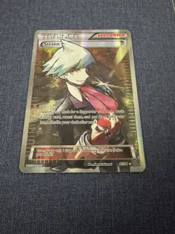Pokemon TCG Steven Trainer Card Full Art Holo, XY Ancient Origins, Card 95/98 - Image 1