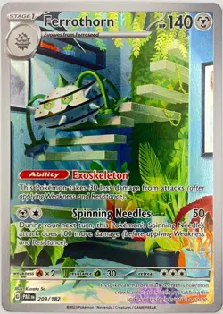 Ferrothorn 209/182 Illustration Rare Pokemon TCG Paradox Rift - NM - Image 1