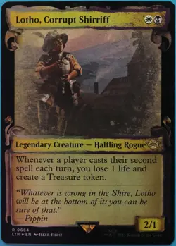 Lotho, Corrupt Shirriff (Scroll Showcase 664) FOIL Lord of Rings NM (521110) - Image 1