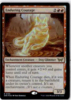 Enduring Courage 133 Duskmourn: House of Horror Magic: The Gathering Foil NM - Image 1