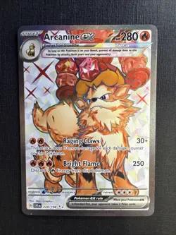 Arcanine ex 224/198 Scarlet & Violet Ultra Rare Full Art Holo - Image 1