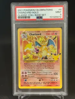 Pokemon TCG Charizard Holo Rare Card Celebrations Classic Collection 4/102 PSA 9 - Image 1
