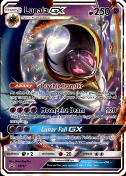 Lunala GX - SM17 Holo Promo Sun & Moon Promo Pokemon Holo Near Mint - Image 1