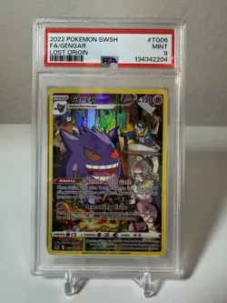 Pokemon Lost Origin Gengar TG06/TG30 Trainer Gallery Full Art Holo PSA 9 MINT - Image 1