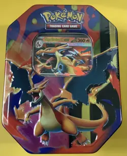 Pokemon TCG Mega Charizard Y ex Tin With 4 Booster Packs, New- Sealed - Image 1