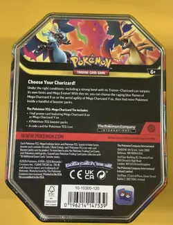 Pokemon TCG Mega Charizard Y ex Tin With 4 Booster Packs, New- Sealed - Image 2