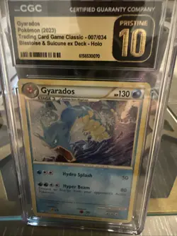 CGC PRISTINE 10 Gyarados CLB 007/034 Pokemon Card LOW POP GRADED - Image 1