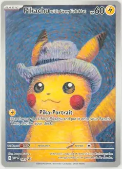 Pikachu with Grey Felt Hat 85/314 Scarlet & Violet Promo Pokemon TCG - Image 1