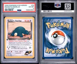 2000 Pokemon Gym Heroes - Rocket's Snorlax 1st Edition 033/132 PSA 6 - Image 3