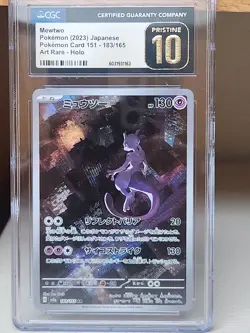 CGC 10 Pristine Mewtwo 183/165 AR Art Rare 151 sv2a Pokemon Card - Image 1