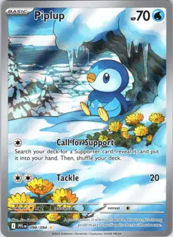 Piplup 098/094 Illustration Rare Phantasmal Flames Pokemon Holo Near Mint - Image 1