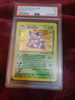 Nidoking 011/130 Base Set 2 Holo Vintage Pokemon Card PSA 5 - Image 1
