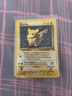 Pikachu Black Star #1 League Promo WOTC Pokemon Vintage Ht50 - Image 1
