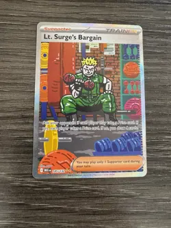Lt. Surge’s Bargain 185/132 Special Illustration Rare Pokemon Mega Evolution NM - Image 1