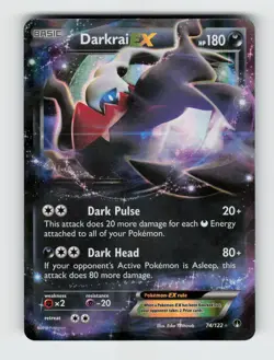 Darkrai EX 74/122 - Pokemon - BREAKpoint - Holo EX Rare - NM - Image 1