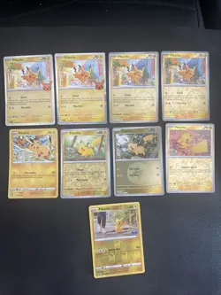 9 Card Pokemon TCG PIKACHU Collection Lot Holo Reverse Holo - Image 1